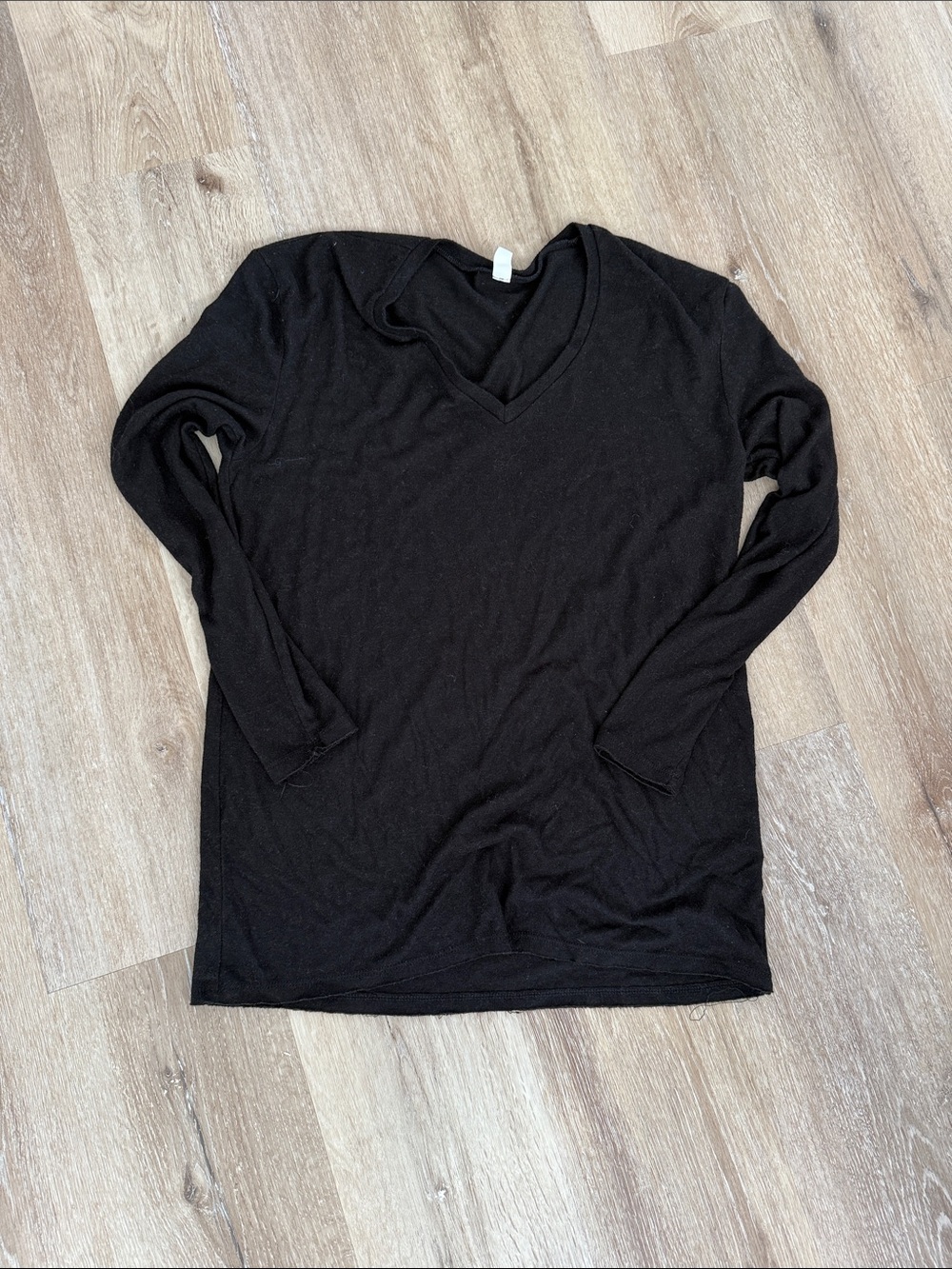bp Black V-Neck Long Sleeve Tee